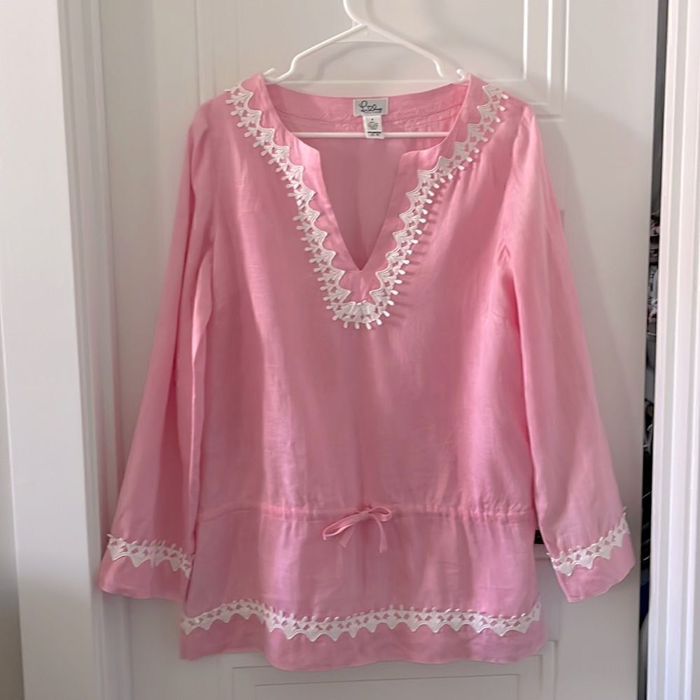 Lilly Pulitzer Pink Linen Tunic